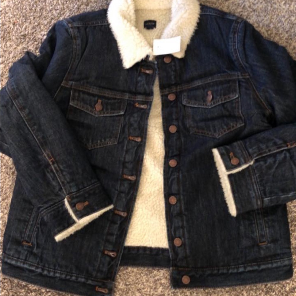 SHEPRA lined demin jacket JCREW NWT
